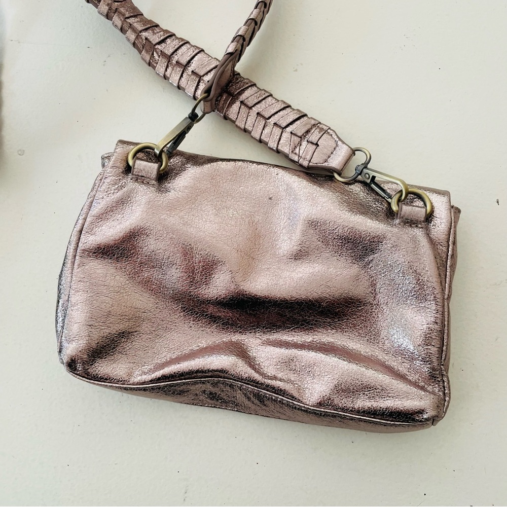 Anthropologie Metallic Taupe Envelope Crossbody Bag - Picture 5 of 10
